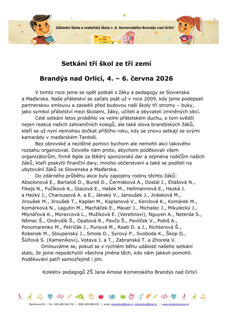 Poděkování
